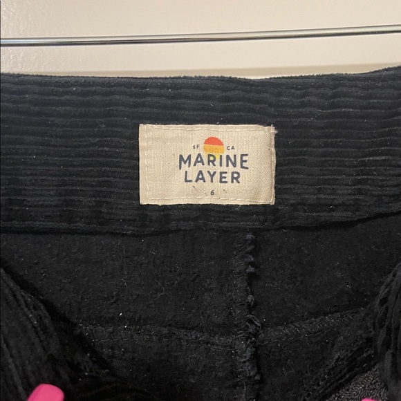 EUC! Marine Layer Dark Navy Corduroy Cropped Trousers, Size 6 - Picture 4 of 5